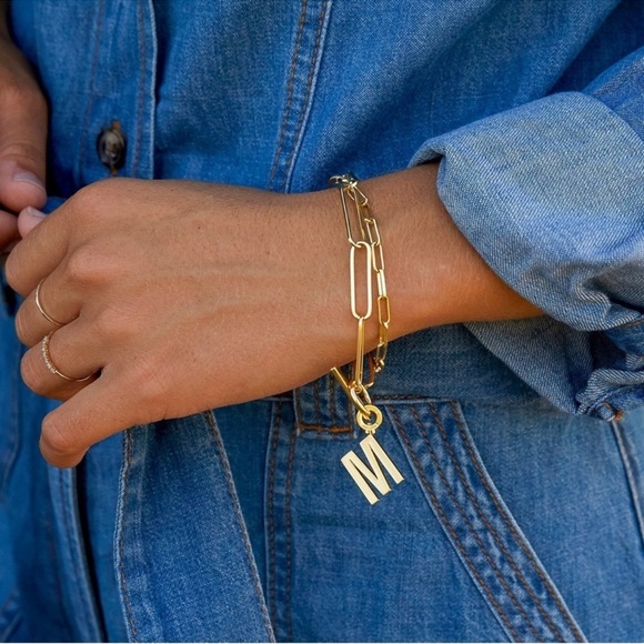 Gorjana Parker 18K Gold Plated Charm Initial Y - Picture 3 of 9